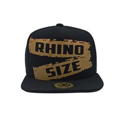 Boné RHINO SIZE Frente Falsa Aba Reta Preto - RHS... - RHINOSIZE