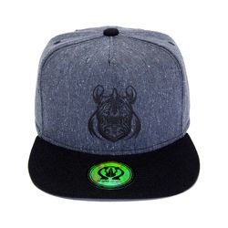 Boné RHINO SIZE Snapback Aba Reta Chumbo e preto -... - RHINOSIZE