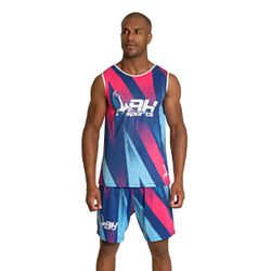 Conjunto RH Foot Short+Camisa Cavada Azul Estampad... - RH SPORTS