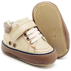 Botinha de Bebe Bege 105 - 105-BEGE - RIBEIRO STORE