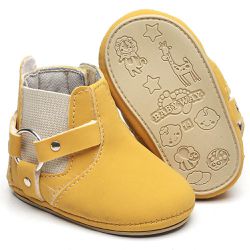 Botina De Bebe Fivela Amarelo 107 - 107-AMARELO - RIBEIRO STORE