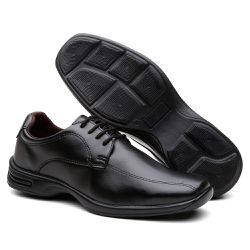 Sapato Social Confort Amarrar 221 Preto - 221-PRET - RIBEIRO STORE