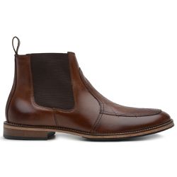 Bota Chelsea Masculino Couro Havana - Jordan-1 - Bernotte