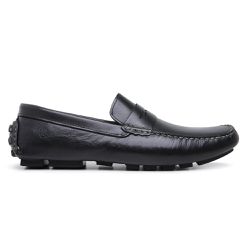 Mocassim Drive Masculino Couro Preto - Matteo-1 - Bernotte