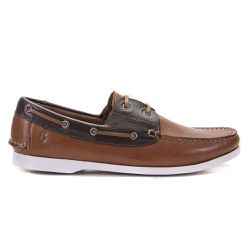 Dockside Masculino Couro Bicolor Havana/Cafe - Bal... - Bernotte