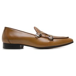 Sapato Masculino Monkstrap Carmelo Tan - Carmelo-1 - Bernotte