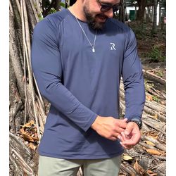 Manga Longa Masculina Origem Azul Marinho - MLMOAz - RIFI SPORTS