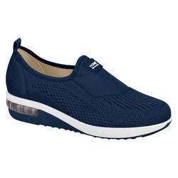 Tenis Feminino Modare Ultraconforto Sola Gel Azul Marinho - Rilu Fashion