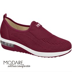 Tenis Feminino Modare Ultraconforto Sola Gel Marsala - Rilu Fashion