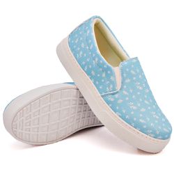 Slip On Estampado Azul Céu DKShoes - Rilu Fashion