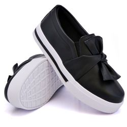 Slip On Laço Preto DKShoes - Rilu Fashion