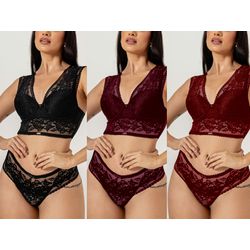 Calça Ritati Intermediaria em Renda Combo com 3 Ca... - RITATI LINGERIE