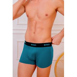 Cueca Microfibra Boxer Azul - 0002061AZU - RITATI LINGERIE