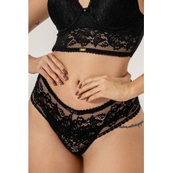 Calça Ritati Intermediaria em Renda Preto - 001155... - RITATI LINGERIE