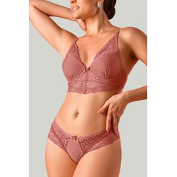 Conjunto Ritati em Microfibra Texturada e Renda - ... - RITATI LINGERIE