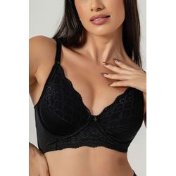 Sutiã Ritati em Cetinete e Renda Sem Bojo e Com Ar... - RITATI LINGERIE