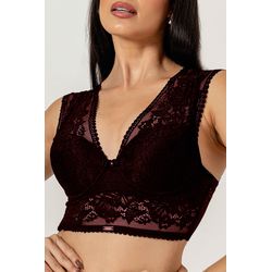 Top Cropped Ritati em Renda com Alças Largas Sensu... - RITATI LINGERIE