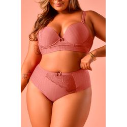 Conjunto Ritati Plus Size Fio em Microfibra Textur... - RITATI LINGERIE