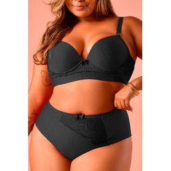 Conjunto Ritati Plus Size Fio em Microfibra Textur... - RITATI LINGERIE