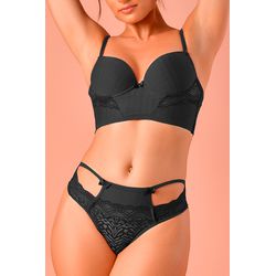 Conjunto Ritati em Microfibra e Renda - 0031724PRE - RITATI LINGERIE