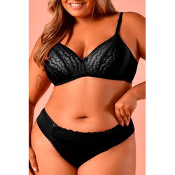 Sutiã Ritati Confort Plus Size Micro e Renda - 004... - RITATI LINGERIE