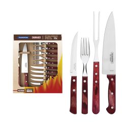 Kit Churrasco 14 Peças Vermelho Polywood - Tramontina