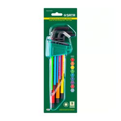 Jogo De Chave Allen Longa Em Milímetro De 1.5 A 10 mm Colorida ST09107CHBSJ - Sata
