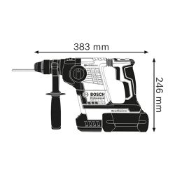 Martelete Perfurador Demolidor GBH 36V-LI SDS-Plus, 36V, 3,2J EPTA, com 2 Baterias 4,0Ah, 1 Carregador 220V em Maleta Bosch 