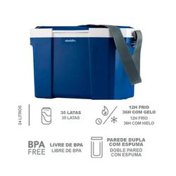Caixa Térmica Aladdin com Alça 24 Litros Azul Royal - Stanley