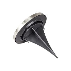 Luminária LED Solar Aço Escovado Para Jardim 6.500K - Noll