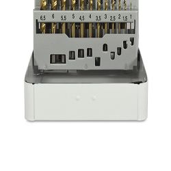 Jogo 19 Brocas HP Titânio Aço Rápido HSS TIN 1,0a10,0mm 137,0058 ROCAST