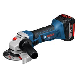 Esmerilhadeira Angular Bateria 4 ½'' GWS 18V-LI, 18V c/ 2 Baterias 4,0Ah,1 Carregador Rápido 220V, em Maleta L-BOXX Bosch