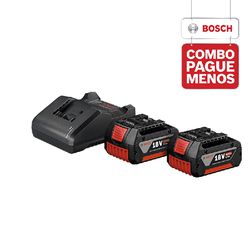 Combo Pague Menos Bosch 18V - Serra Tico-Tico GST 18V-LI + Serra Tico-Tico GST 18V-LI, 2 baterias 18V 4,0Ah 1 carregador e 1 bolsa