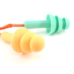 Protetor Auricular Silicone Bicolor Cordão Algodão 15DB PPA 04 PROTEPLUS