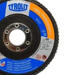Disco de Lixa Flap Angular 115mm Grana 80 - Basic - 34318366 - TYROLIT