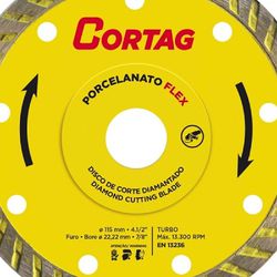 Disco Diamantado Porcelanato Flex 115mm (5 Uni.) - Cortag
