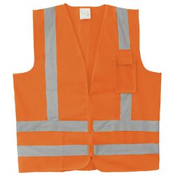 Colete Refletivo com Bolso Laranja PPS 12 - PROTEPLUS