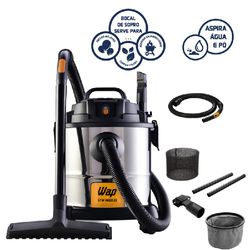 Aspirador de Pó e Água WAP GTW Inox 20L (1600W) - WAP