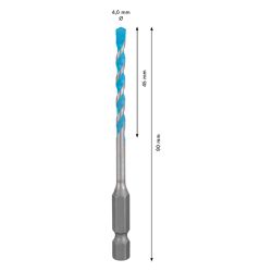 Broca EXPERT HEX-9 Multiconstruction Ø4x45x90mm - Bosch