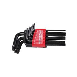 Jogo de Chaves Torx Abauladas T10 à T50 9 Peças 3369856 - Gedore Red