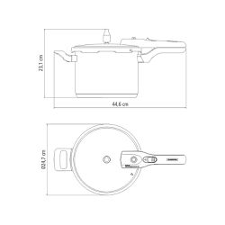 Panela de Pressão Brava em Aço Inox 6L - Tramontina 