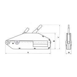 Guincho de Alavanca 1.6 Toneladas x 20m GA-1600 - Berg-Steel