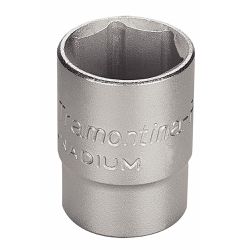 Soquete Sextavado em Aço Cromo Vanádio 24 mm - Encaixe 1/2'' - Tramontina Pro