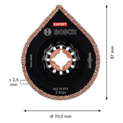 Placa de rejunte para multicortadora Starlock Bosch EXPERT 70 mm