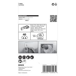 Placa de rejunte para multicortadora Starlock Bosch EXPERT 70 mm