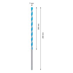 Broca Bosch EXPERT CYL-9 MultiConstruction Diâmetro7 x 200 x 250 mm