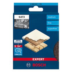 Jogo Esponja Abrasiva Bosch EXPERT S473, 3 esponjas