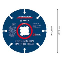 Disco de corte Bosch EXPERT Carbide Multi Wheel X-LOCK 115 mm, 22,23 mm