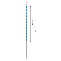 Broca Bosch EXPERT CYL-9 MultiConstruction Diâmetro6 x 200 x 250 mm