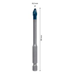 Broca para porcelanato Bosch EXPERT HEX-9 Hard Ceramic 6x90mm